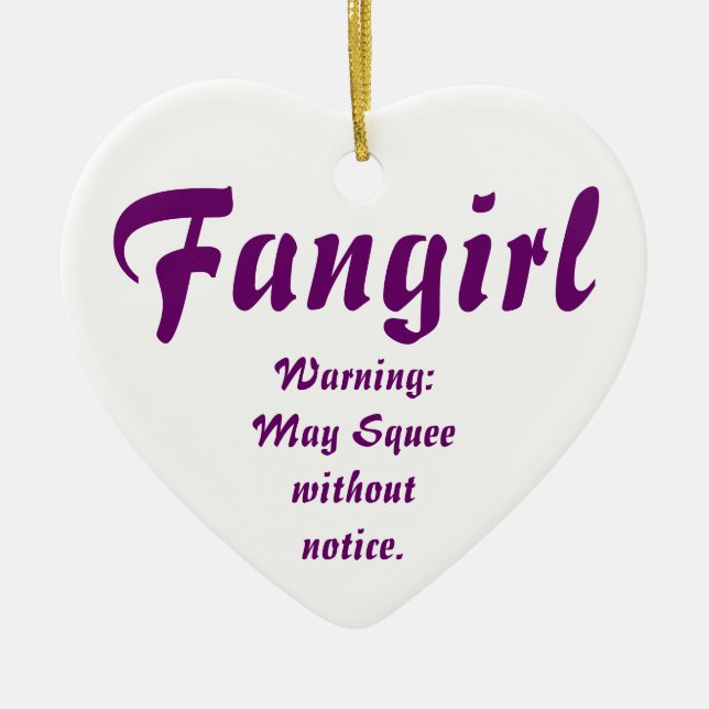 Fangirl/Fanfic Ceramic Ornament (Front)