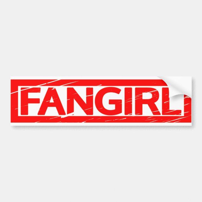 Fangirl Stamp Bumper Sticker (Front)