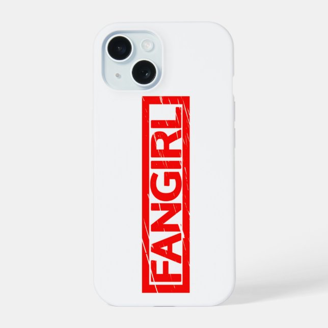 Fangirl Stamp iPhone 15 Case (Back)