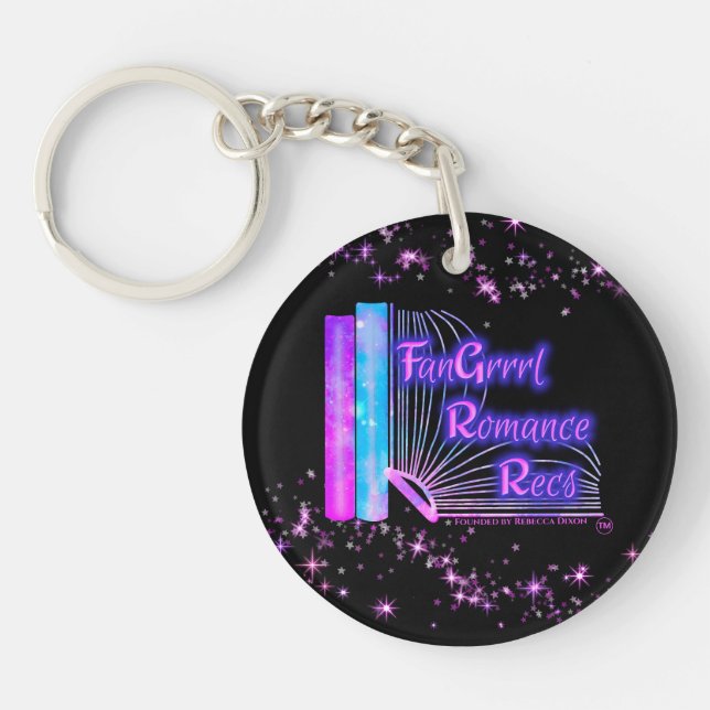 FanGrrrl Romance Recs Patch Logo Star Acrylic  Keychain (Front)