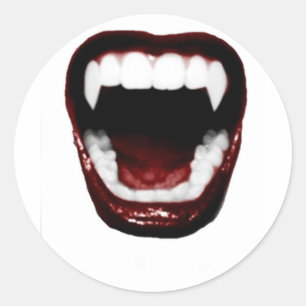 "Fangs" Classic Round Sticker