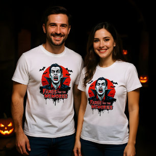 Fangs For The memories Halloween Scary Vampire T-Shirt