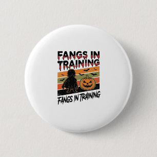 Fangs in Training Funny Vampire Halloween Shirt 2 Inch Round Button