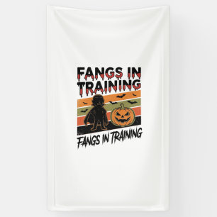 Fangs in Training Funny Vampire Halloween Shirt Banner