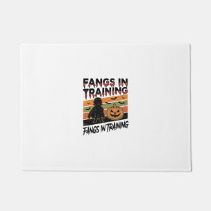 Fangs in Training Funny Vampire Halloween Shirt Doormat
