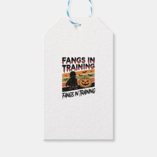 Fangs in Training Funny Vampire Halloween Shirt Gift Tags