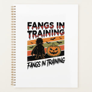 Fangs in Training Funny Vampire Halloween Shirt Planner