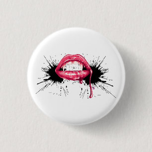 Fangs Splash  1 Inch Round Button