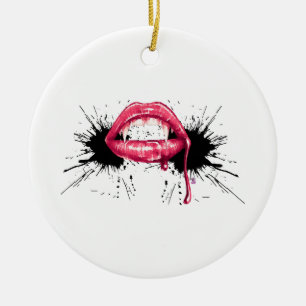 Fangs Splash Ceramic Ornament