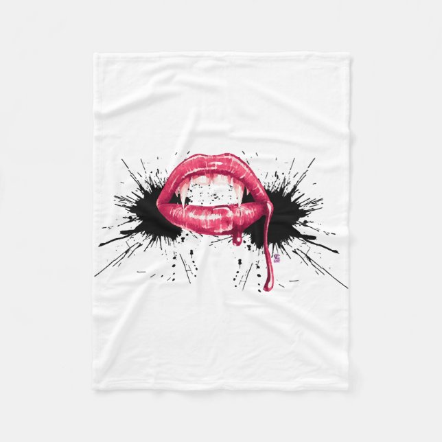 Fangs Splash  Fleece Blanket (Front)