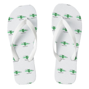 Fangtastic Green Bat Flip Flops