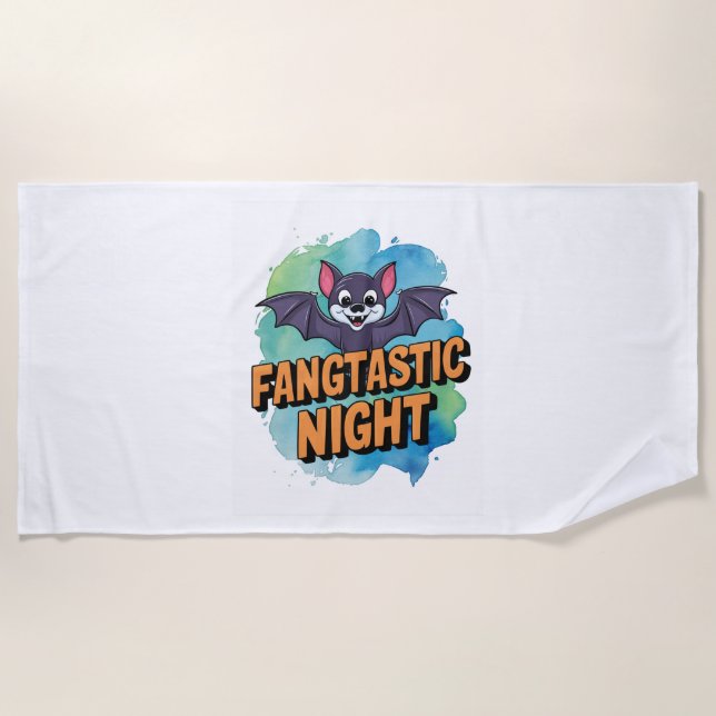 Fangtastic Night Beach Towel (Front)