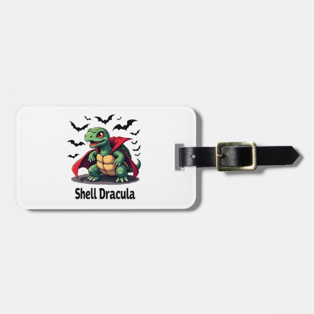 Fangy Turtle Luggage Tag (Front Horizontal)