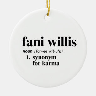 Fani Willis Definition Ceramic Ornament