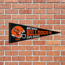Drapeau Artesia Bulldogs State Champs Pennant 2023