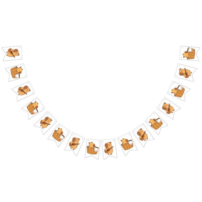 Fanions Bannière Capybara Bunting | Fête à thème animal mi (Tout)