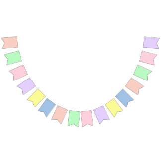 Fanions Thème de dégradé pastel Bannière triangulaire à fa
