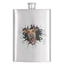 Fanny dog face    flask