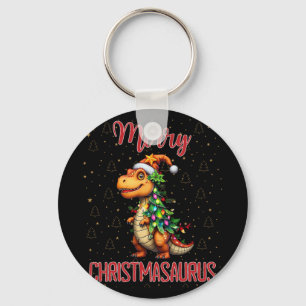 Fanny Merry Christmasaurus Dinosaur Christmas Tree Keychain