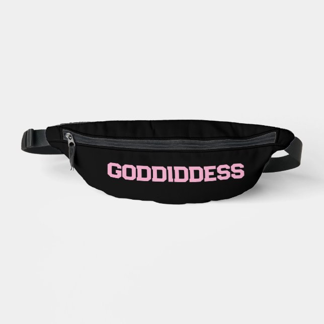 Fanny pack avec lettres rose GODdidDESS (Recto)