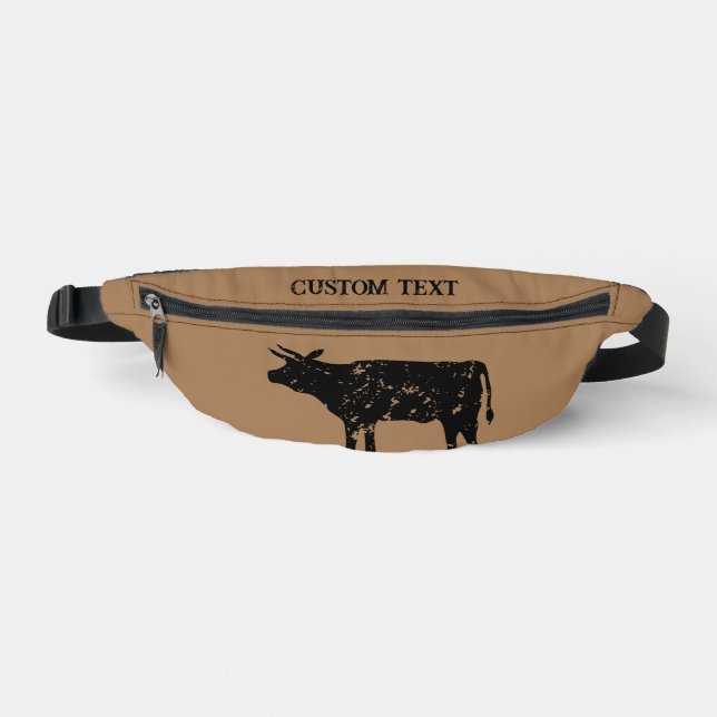 Fanny pack personnalisé avec silhouette de vache n (Recto)