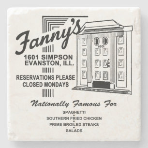 Fanny's Restaurant, Evanston, IL Stone Coaster