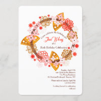 Fans and Flowers Invitation