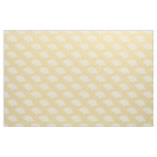 Fans de papier blanc jaune tissu motif oriental