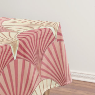 Fans Pink Mid-Century Tablecloth