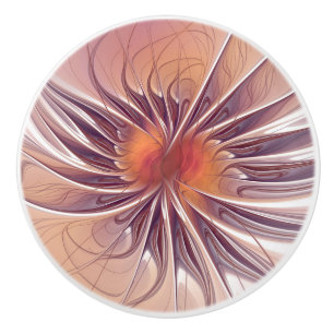 fansy fractal flower ceramic knob