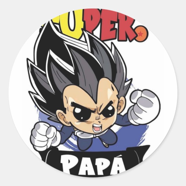 fantacîa del hêroe de mi childhood classic round sticker (Front)