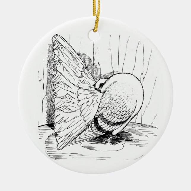 Fantail 1978 Saddle Ceramic Ornament (Front)