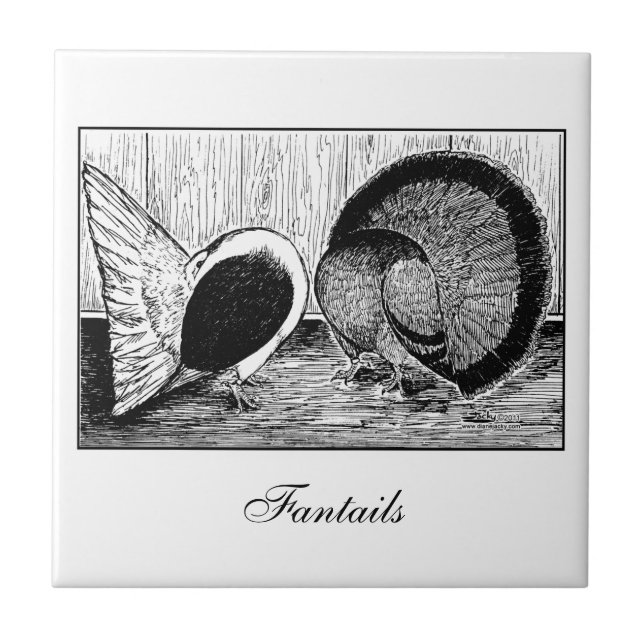 Fantail Pair Tile (Front)