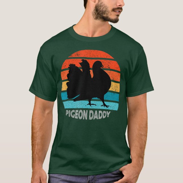 Fantail Pigeon Daddy Sunset T-Shirt (Front)