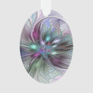 Fantaisie Abstraite Moderne Fleur Fractale Colorée