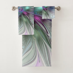 Fantaisie Abstraite Moderne Fleur Fractale Colorée