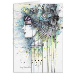 Fantaisie bohème gitane céleste Femme Art contempo