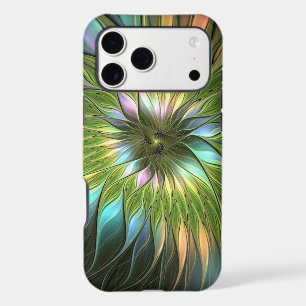 Fantaisie de fleurs fractales en couleurs lumineus
