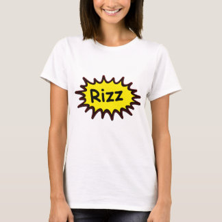 Fantaisie T-shirt blanc féminin "Rizz" - Humour Ge