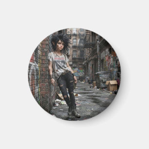 Fantaisie Urbaine Fille Cool Aimant