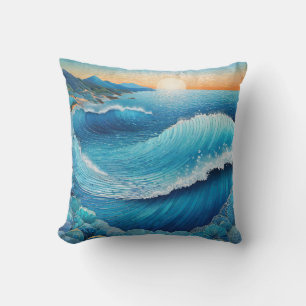 Fantasia Waters Seascape Throw Pillow
