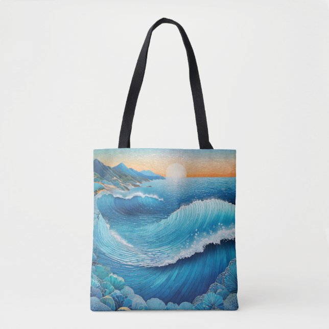 Fantasia Waters Seascape Tote Bag (Front)