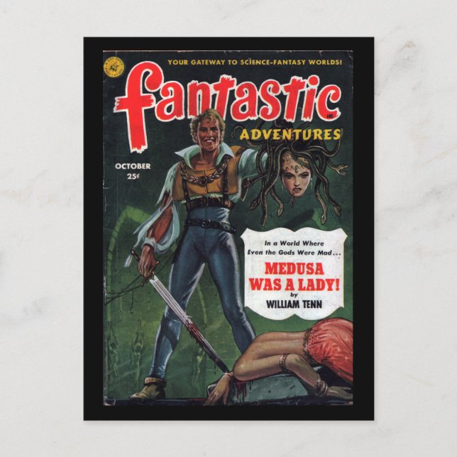 Fantastic Adventures - 1951-10_Pulp Art Postcard (Front)