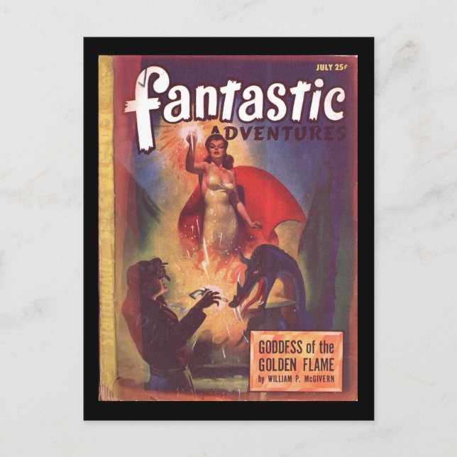 Fantastic Adventures 47-07_Pulp Art Postcard (Front)