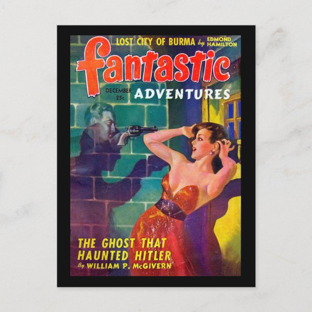 Fantastic Adventures v04 n12 (Dec 1942)_Pulp Art Postcard (Front)