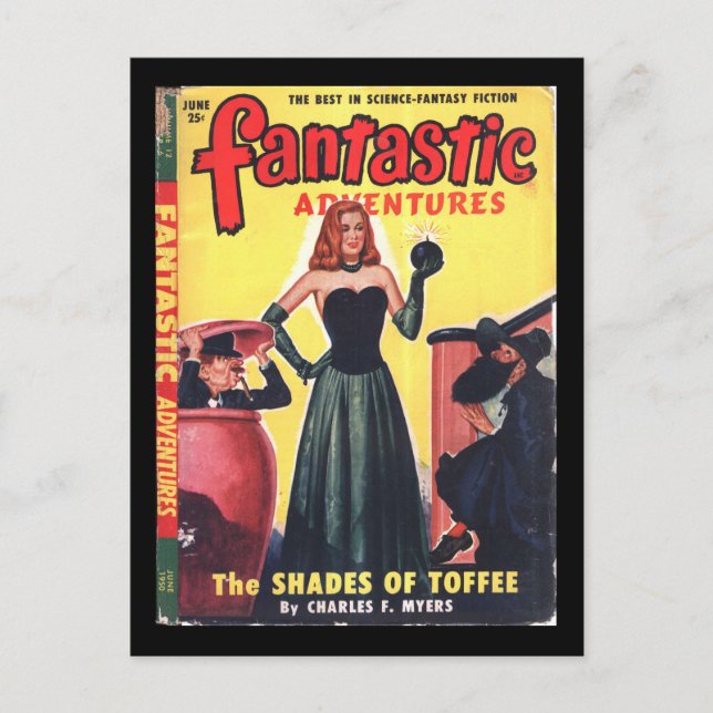 Fantastic Adventures v12 n06 (Jun 1950)_Pulp Art Postcard (Front)