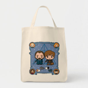 Fantastic Beasts   Dumbledore & Newt Cartoon Tote Bag