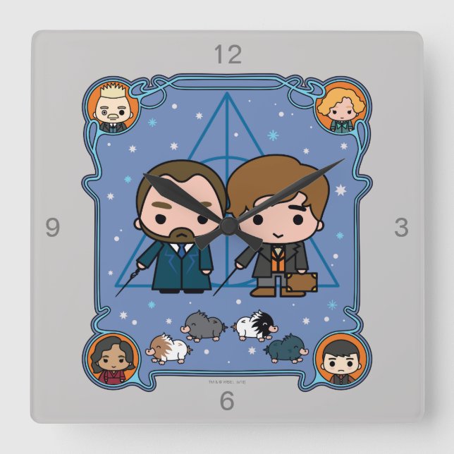 FANTASTIC BEASTS: THE CRIMES OF GRINDELWALD™ SQUARE WALL CLOCK (Front)