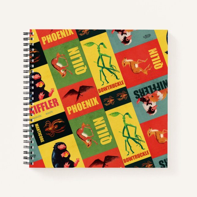 Fantastic Beasts Vintage Pattern Notebook (Front)