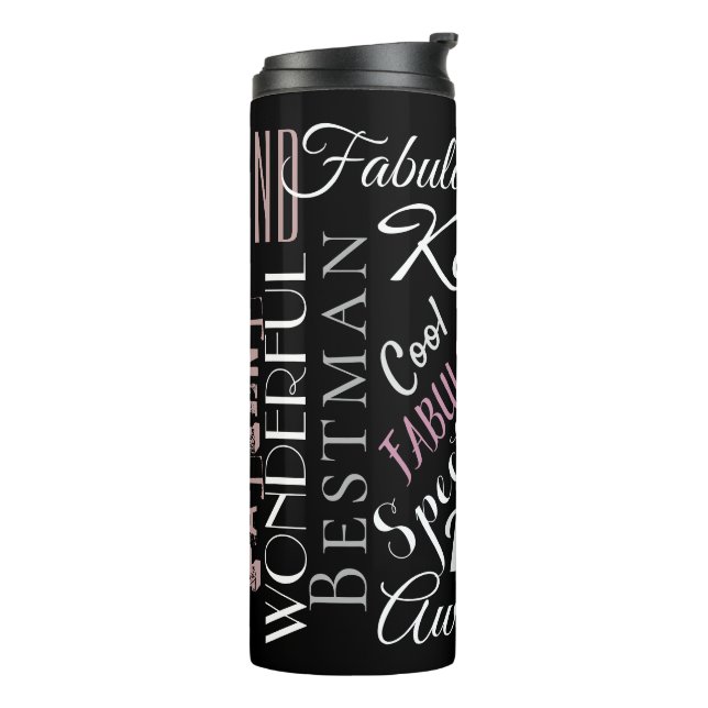 Fantastic BestMan Personalized Positive Attributes Thermal Tumbler (Rotated Left)